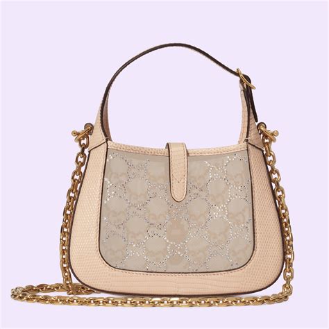 gucci mini crystal gg lizard bag|Jackie 1961 GG crystal mini bag .